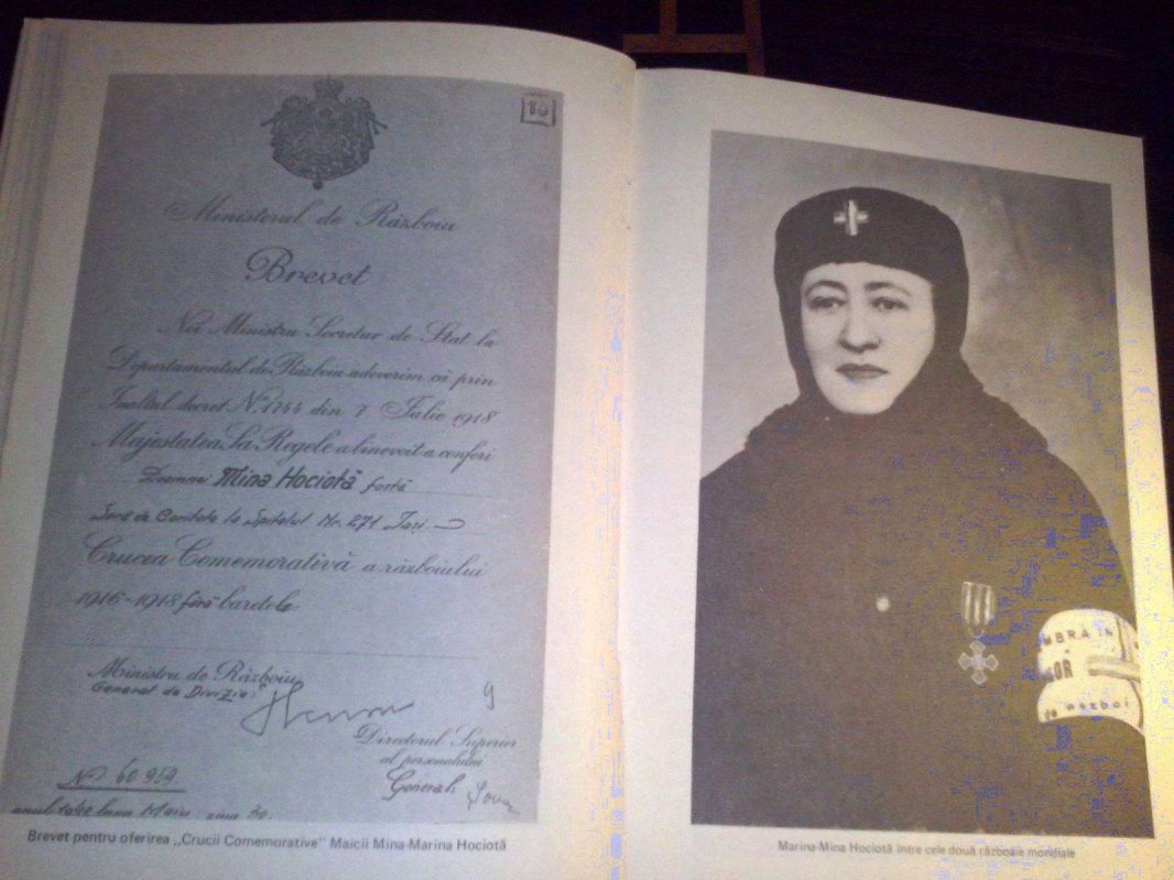 Călugărița Mina Hociotă și idealul național al anului 1918