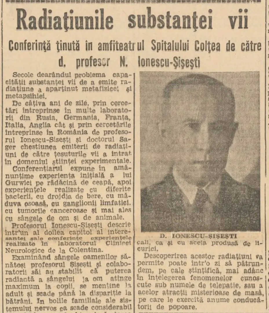 nicolae ionescu-sisesti, romania 1939