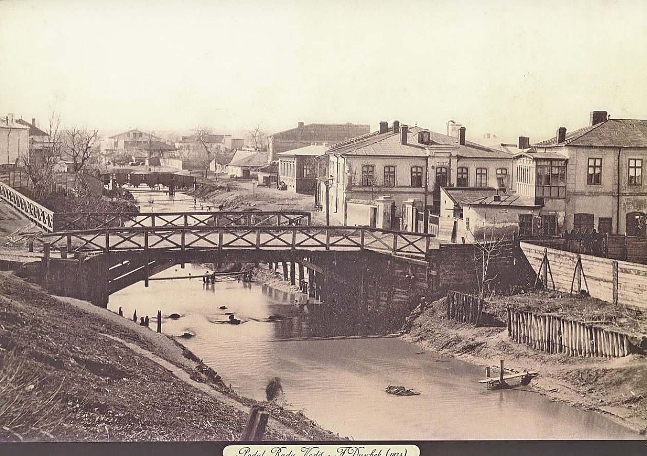 Podul Radu Vodă București 1877 (foto Franz Duschek).