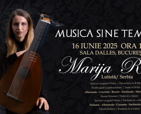 Lutista Marija Rašić din Serbia în premieră la Sala Dalles pe 16 iunie 2025 într-un excepţional recital de muzică veche