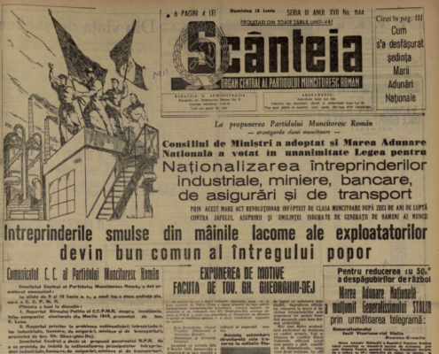 Tudor Matei – 11 iunie 2025 – Legea Vexler a Coaliției Nicușor Dan. 11 iunie 1948 – „Marea Naționalizare”. Ziua în care 8.894 de întreprinderi industriale și miniere, de transport, bancare și de asigurări au fost trecute din proprietate privată în patrimoniul statului