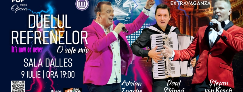 „Pop meets Opera:” ADRIAN ENACHE şi tenorul ŞTEFAN von KORCH, concert inedit pe 9 iulie 2025 la Sala Dalles