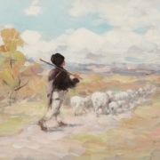 nicolae grigorescu ciobanas cu turma de mioare